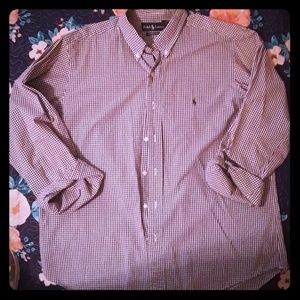 Mens long sleeved button up